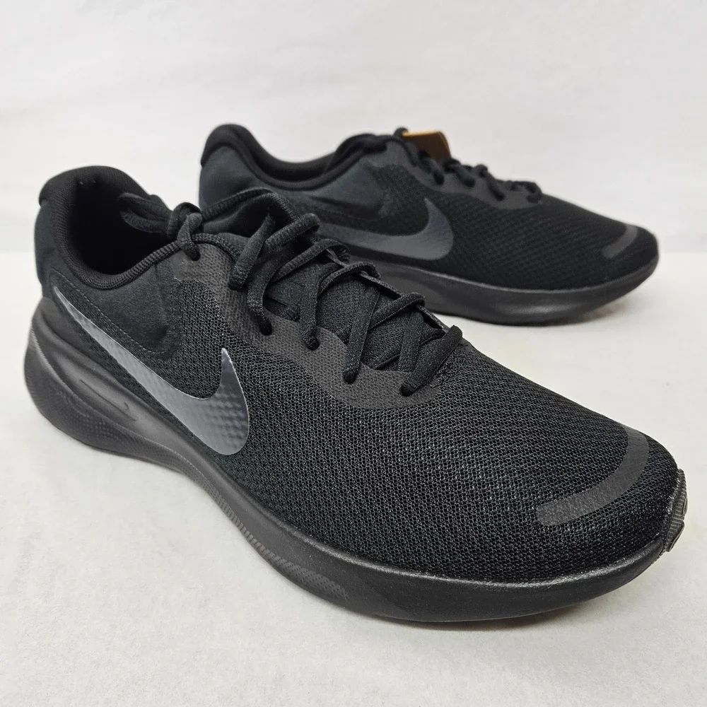 Nike Revolution 7 Running Shoes FB2207-005 Black Off Noir Men's Size 10.5 - Picture 1 of 10